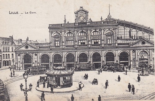 Postkarte lille la gare - la, /