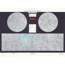 Weltraum NASA 1979 Mondkarte