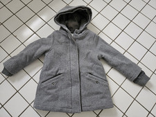 Mädchen Jacke Kapuze grau Innenfleece Wollanteil gr.104 von Vertbaudet