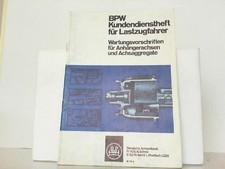 BPW Kundendienstheft für Lastzugfahrer. Wartungsvorschriften für Anhänger 185658