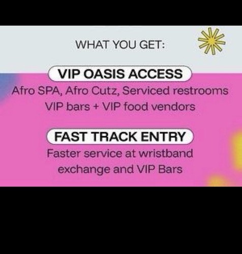 Afronation vip ticket - vip,