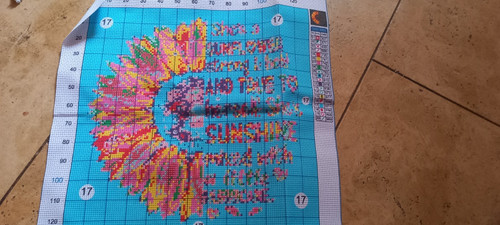 Stickpackung sonnenblume mit - stickpackung,
