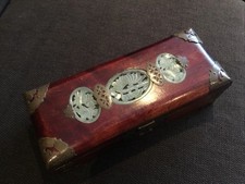 Schatztruhe Dose Schatulle 25cm Schmuckkiste Holz Messing-Beschläge Schatzkiste