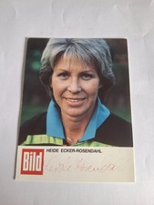 Karte Heide Ecker-Rosendahl (Leichtathletik) mit Autogramm - ORIGINAL.
