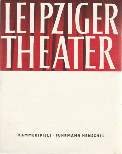 Programmheft gerhart hauptmann - gerhart,