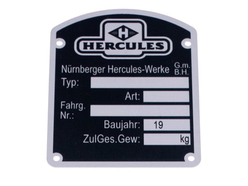 Rahmentypenschild moga - rahmentypenschild,