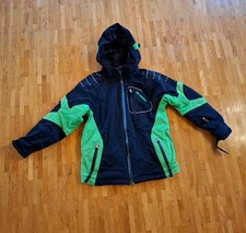 Skijacke Winterjacke Schneejacke Ziener 140 Top Qualität schwarz/grün Kapuze