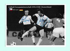 Erich Beer&Dieter Müller DFB Vize-EM 76 Foto 13x18 original Autogramme
