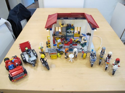 Playmobil motorrad werkstatt - motorrad,