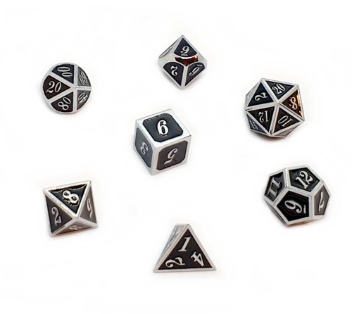 7er set metall würfel - set, metall-würfel