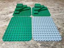 4 Stück LEGO Grundplatte Bauplatte Landschaft grün, grau