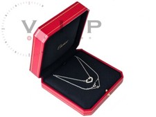 CARTIER C-HEART NECKLACE COLLIER HALSKETTE KETTE & HERZ ANHAENGER 18K WHITE GOLD
