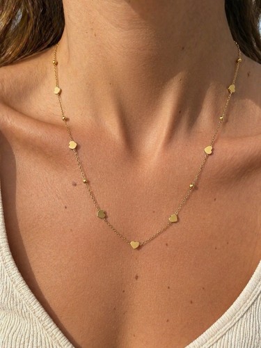 Gold halskette herz damen - gold,