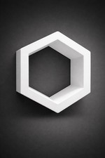 3er Set Hexagon Wandregal 3D