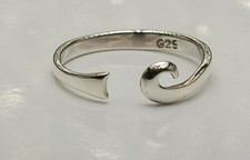 massiv Sterling Silber 925 Zehenring Mädchenring offen größenflexibel 43 - 51