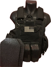 Black Tactical Vest Plate