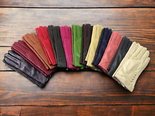 Damen Premium Hochwertig Echtes Weiches Leder Handschuhe Voll Gefüttert Warm