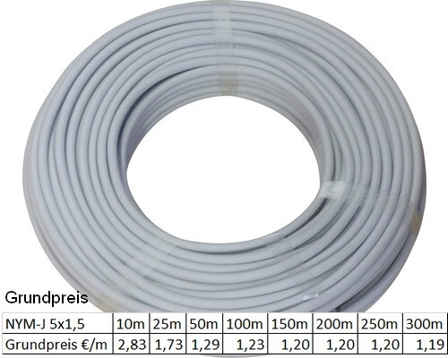 Nym 5x1 nach - 5x1,5, vde