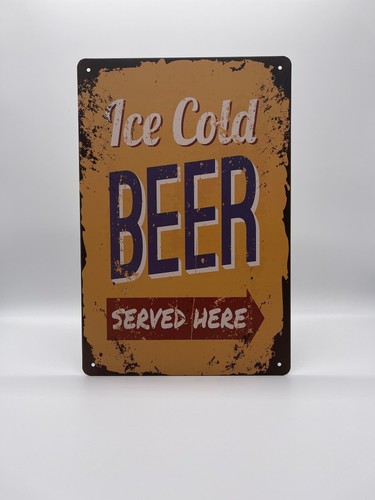Blechschild cold beer 20x30cm - blechschild,
