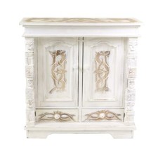 Schrank Kommode Sideboard Flurschrank Dielenschrank Ablage Tribal 80 x 80cm Weiß