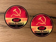 2x Russland Aufkleber Öl Lada