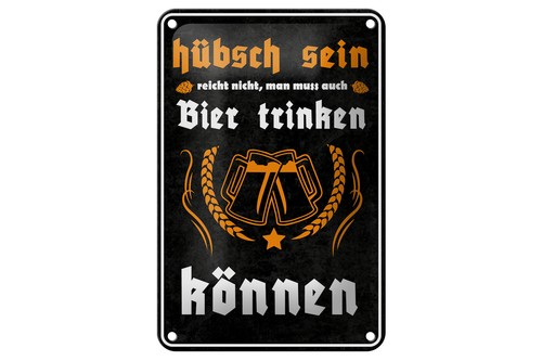 Blechschild alkohol 12x18 - blechschild,