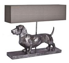 Hundelampe Dackel Leuchte Tischlampe Hund 60cm Lampe Hundefigur Nachttischlampe