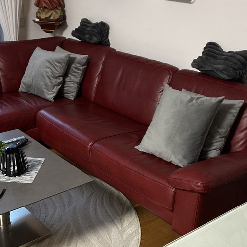 Musterring ecksofa leder - ecksofa, rot