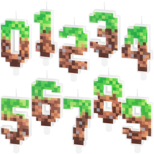 Zahlenkerzen pixel kerzen deko - pixel,