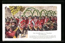 Künstler-AK Anton Hoffmann - München: Der Schäfflertanz in München, der Aufmars 