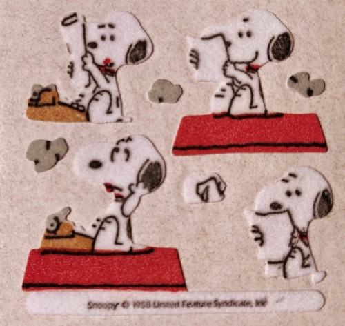 Fuzzy stoffsticker snoopy - fuzzy,
