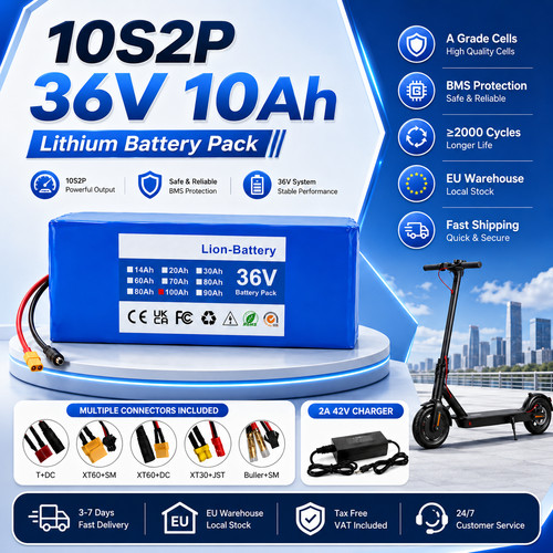 36v 10ah 360wh scooter - 10ah, akku