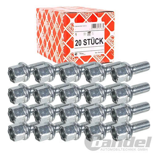 20x febi radschraube kugelbund - 20x,