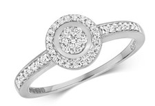 Echter Diamant Ring Halo