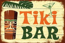 Holzschild 12x18 cm TIKI Bar