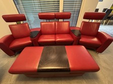 Stressless Kinositz 4er Paloma in Cherry incl. Doppelhocker 