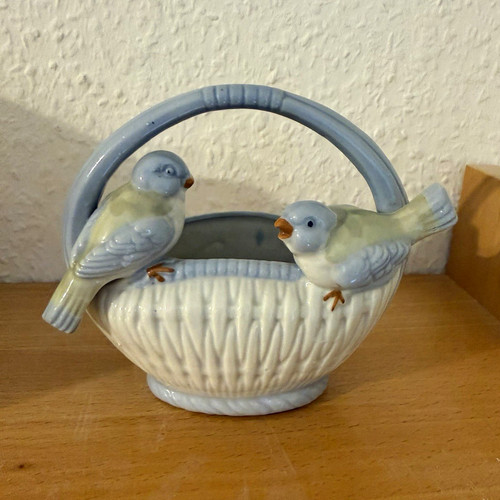 Vintage porzellan korb - porzellan,