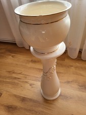 Blumenkübel Vase Porzellan weiß Deko - Wohnzimmer