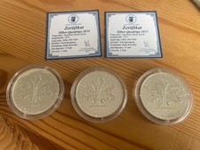 3x 1 Unze Silber Quadriga 2012