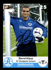 Bernd Klaus Autogrammkarte Stuttgarter Kickers 2000-01 Original Signiert