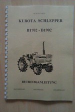 Bedienungsanleitung kubota - bedienungsanleitung,