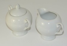 Sänger Milchkännchen Milchkanne und Zuckerdose Zuckertopf, weiß - gebraucht