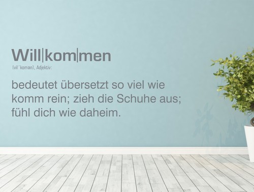 Wandtattoo willkommen herein - willkommen,,