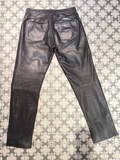 ENJOY Lederhose Lederjeans W34 L34 braun Nubukleder sehr dick robust derb Biker