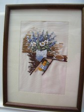 Kreuzstich Stickbild Blumen