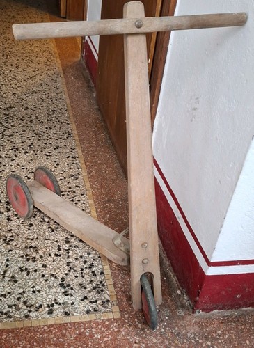 Ddr kinderroller aus holz - kinderroller,