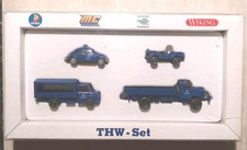 Wiking 99032 THW Set: VW 1200 Käfer, DKW Mungo, Opel Blitz, Gelände LKW - OVP