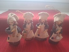 4 Alte Strohpuppen Markt Stroh Natur Weihnachten Handwerkskunst Unikate Puppen