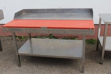 Edelstahl Zerlegetisch mit Schneidbrett, 150x90 cm, Schneidetisch, Arbeitstisch