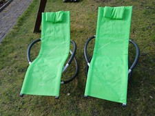 Kinderliegestuhl/-schaukelstuhl in grün